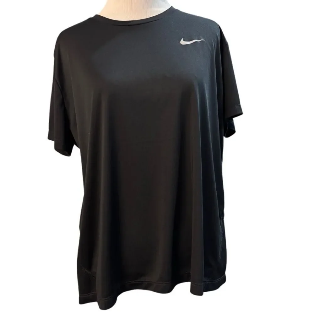 Nike Dri-FIT Men’s Black Short Sleeve Athletic Shirt XL Mesh Back